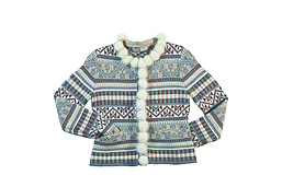 Zaubermasche Strickjacke mit Nerzbesatz