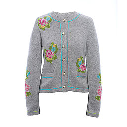 Zauberblume Strickjanker mit Blumenstick