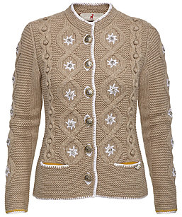 Zaubermasche Strickjacke Zopf und Edelwei