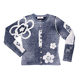 Zaubermasche Strickjacke blau-wei