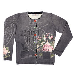 Zaubermasche Strickjacke Print und Strass